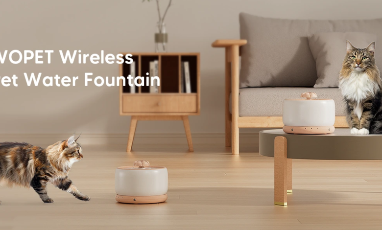 ceramic wireless wopet pet water fountain