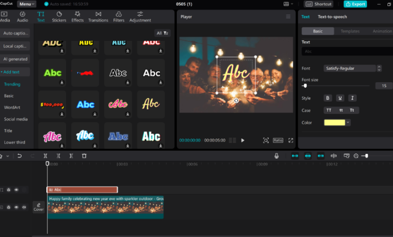 How to Access and Use Creative Fonts in CapCut
